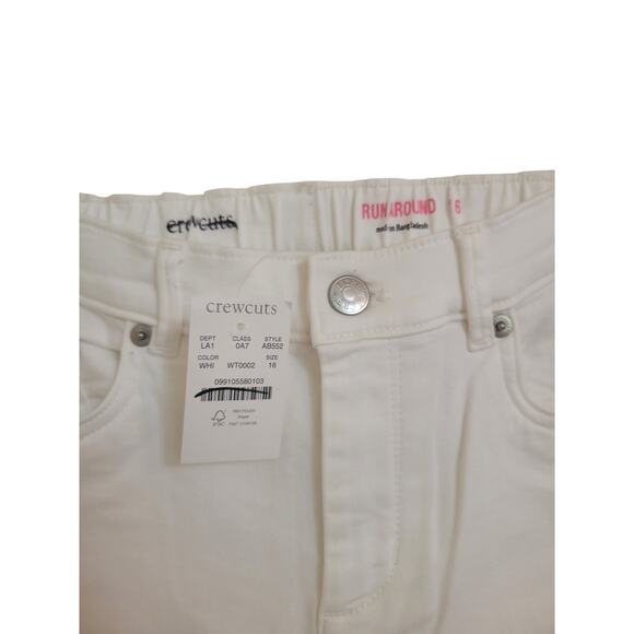 NWT J. Crew Crewcuts Girls' White Runaround Jeans 16 - Picture 5 of 7
